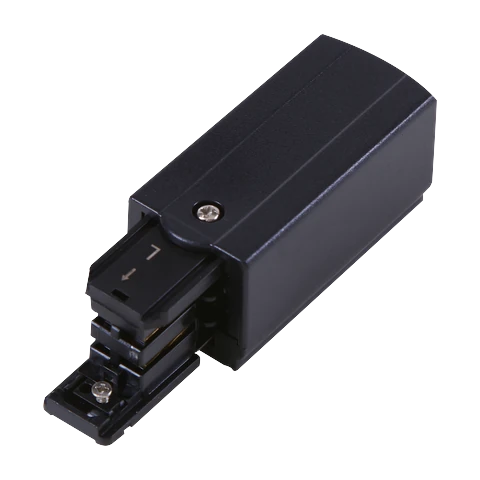 Power connector Left · Black for the HAOTAI XTS 3-phase high-current track platform