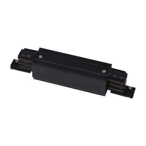 Straight connector Black for the HAOTAI XTS 3-phase high-current track platform