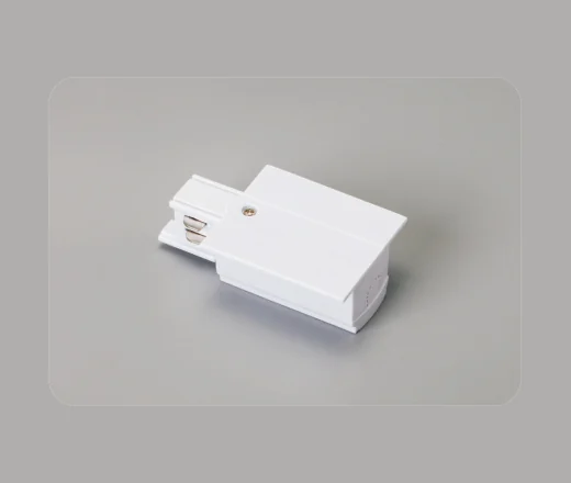 Recessed power connector for 3phase recessed track