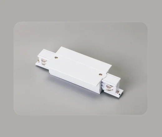 Recessed straight connector for 3phase recessed track