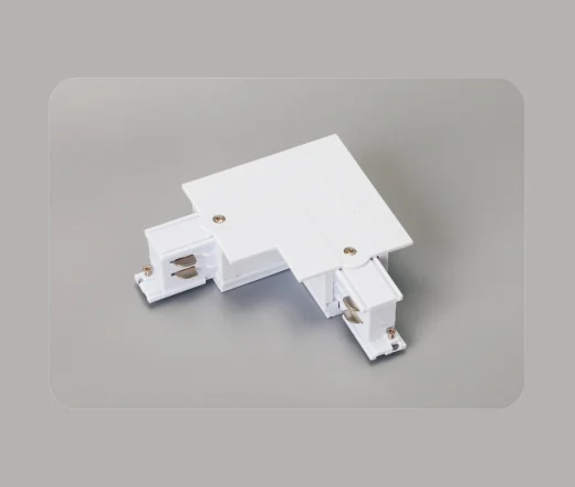 Recessed L connector for 3phase recessed track