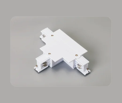 Recessed T connector for 3phase recessed track
